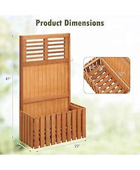 Raised Garden Bed with Privacy Screen Secure and Stylish Outdoor Gardening Solution