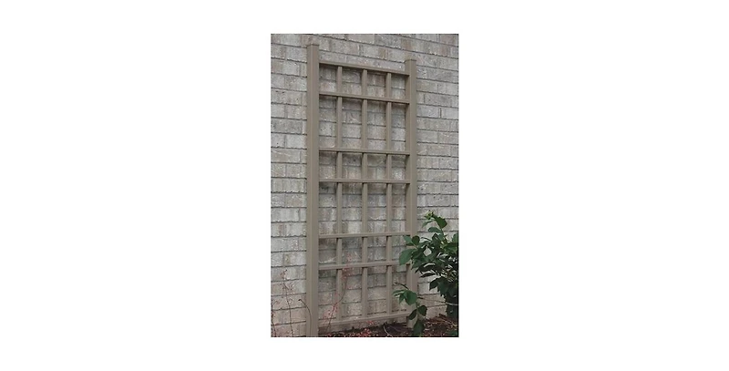 Outdoor Weather-Resistant Vinyl Garden Trellis with Ground Anchors for Climbing Plants