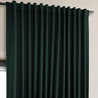 Half Price Drapes Extra Wide Textured Faux Linen Room Darkening Curtain