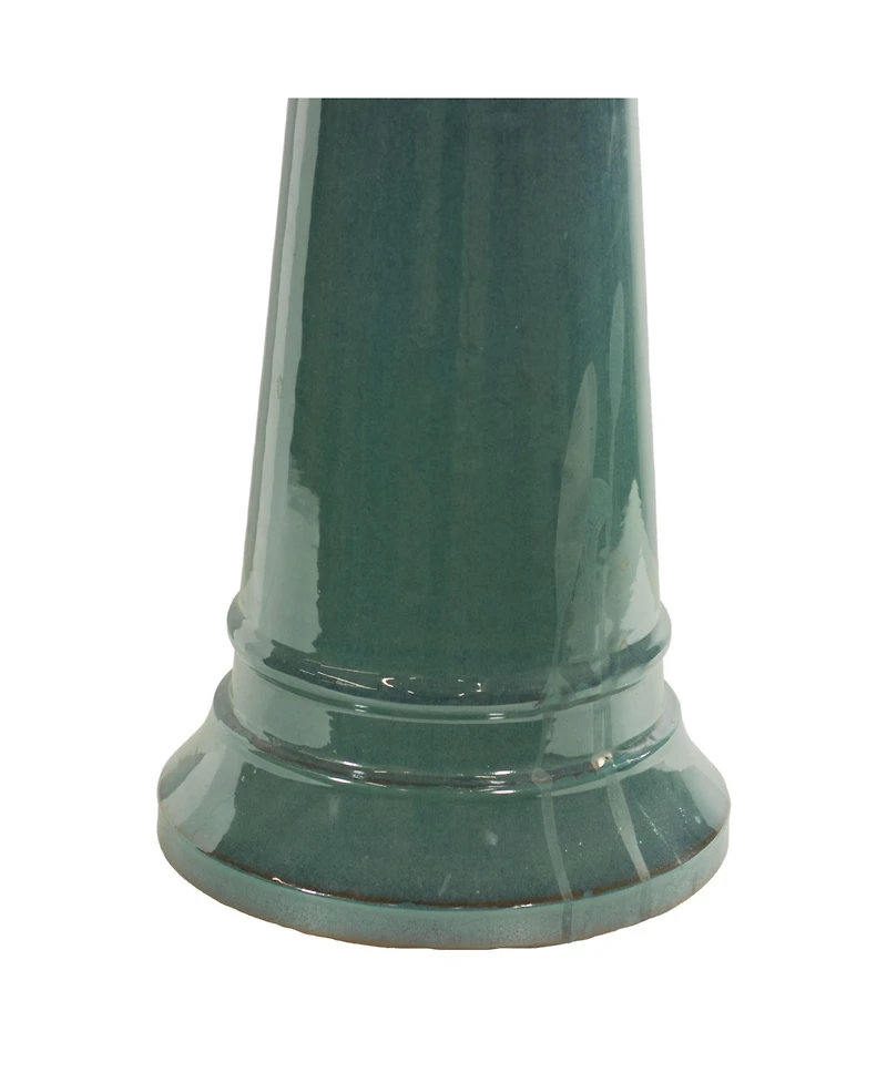 Rennes Ceramic Bird Bath - Turquoise - 22.5" H