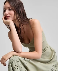 And Now This Women's Eyelet Godet Maxi Dress, Exclusively at Macy's
