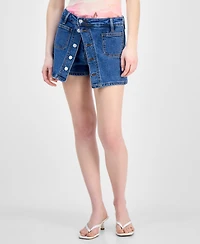 Bar Iii Women's Split Denim Skort, Exclusively at Macy's