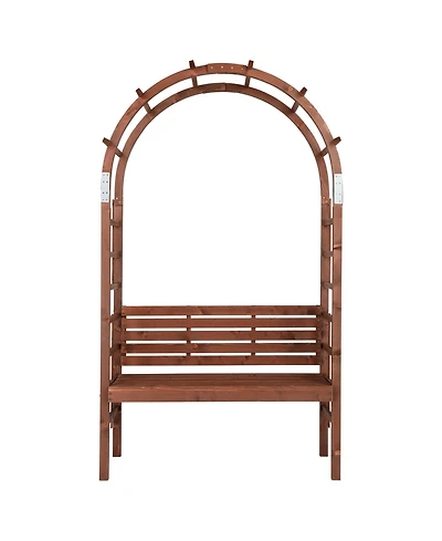 Wooden Arch with Bench for 2 People for Stylish Outdoor Seating and Garden Decor