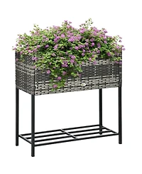 Garden Bed Sturdy Wooden Planter for Growing Vegetables, Herbs, and Flowers