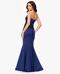 Blondie Nites Juniors' Embroidered Corset Trumpet Gown