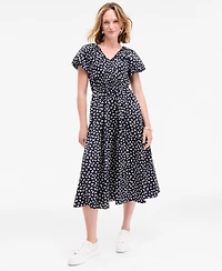 On 34th Women's Puff-Sleeve Midi Dress, Exclusively at Macy's
