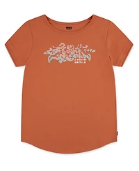 Levi's Big Girls Double Cuff Floral T-Shirt