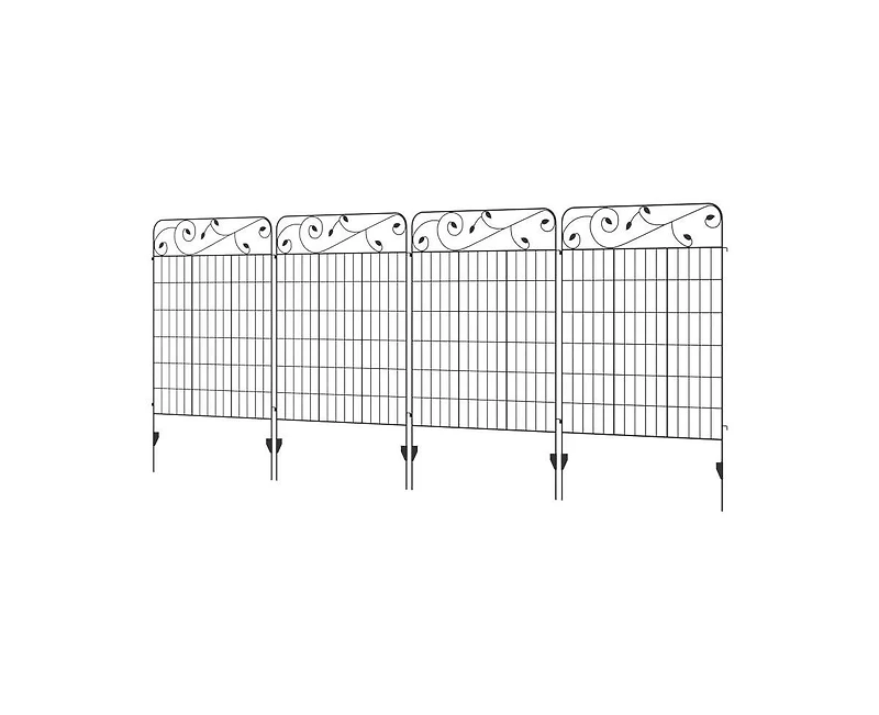 4 Pack Steel Foldable Fence Trellis Panel Animal Barrier