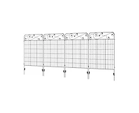 4 Pack Steel Foldable Fence Trellis Panel Animal Barrier