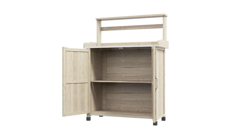 Multi-Functional Potting Bench with Storage for Garden Supplies