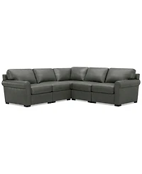 Radley Roll Arm 104" -Pc. Leather Square Corner L Sectional