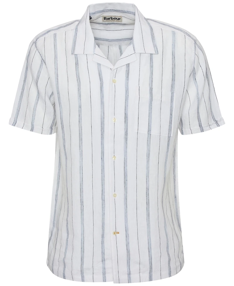 Barbour Men's Garnock Short Sleeve Striped Button-Front Camp Shirt
