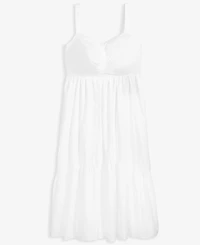 On 34th Women's Cotton Poplin Shirred Midi Dress, Exclusively at Macy's