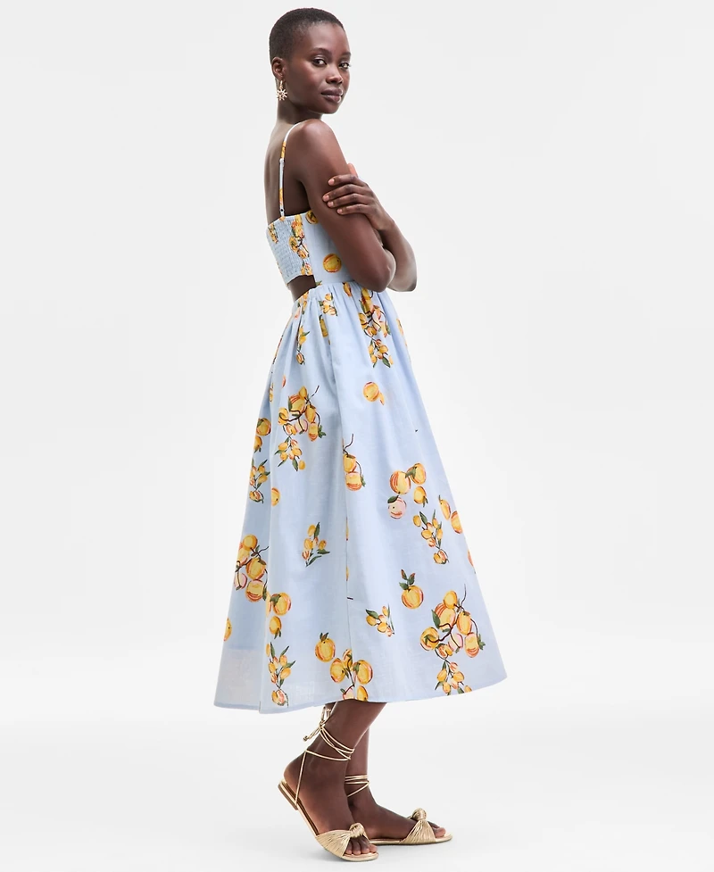 On 34th Women's Printed Cutout-Back Midi Dress, Exclusively at Macy's