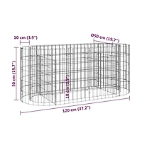 Gabion Raised Bed Galvanized Iron 47.2"x19.7"x19.7"