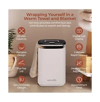 SereneLife Towel Warmer Bucket, 23L, Adjustable Timer, Auto Shut-Off, Black