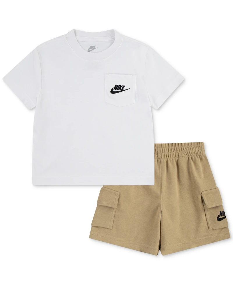Nike Toddler Boys Pocket T-Shirt & French Terry Shorts, 2 Piece Set