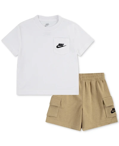 Nike Toddler Boys Pocket T-Shirt & French Terry Shorts, 2 Piece Set