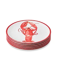 Certified International Beach House Lobster Melamine 6-Pc. Dinner Plates, Service For 6