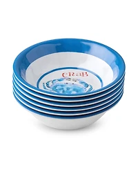 Certified International Beach House Crab Melamine 6-Pc. All-Purpose Bowls, Service For 6