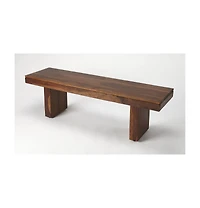Modern Chunky Solid Wood Bench – Stylish Seating for Living Room & Entryway