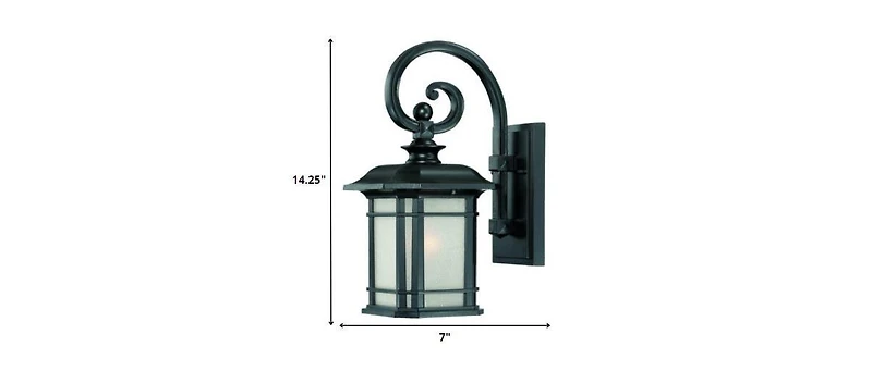 Frosted Linen Glass Lantern Wall Light for Entryway Hallway or Patio