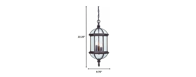 Three-Light Eastern Lantern Hanging Light – Elegant Pendant for Any Space