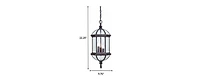 Three-Light Eastern Lantern Hanging Light – Elegant Pendant for Any Space