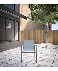 Set of Two Metal Dining Chairs – Outdoor Seating for Porch & Garden