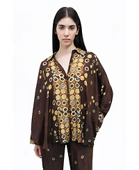 Nocturne Women's Flowy Printed Shirt