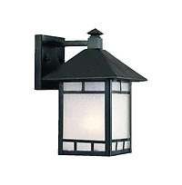 Petite Frosted Glass Lantern Wall Light – Timeless Lighting for Exterior Spaces