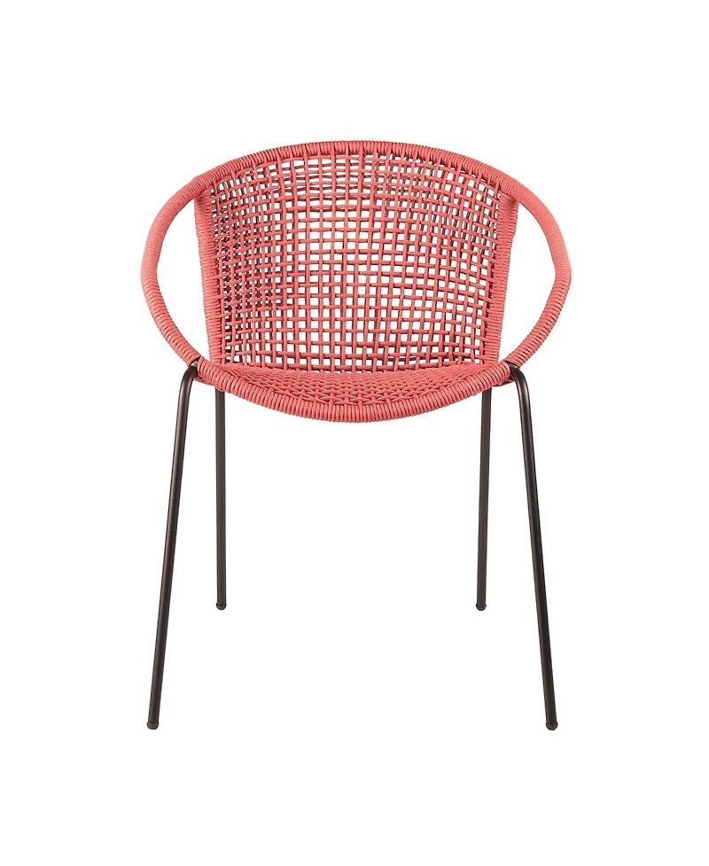 Set of Two Metal Dining Chairs – Outdoor Seating for Deck, Porch & Garden