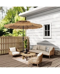 Mondawe Ft Hawaiian Beach Parasol Outdoor Umbrella