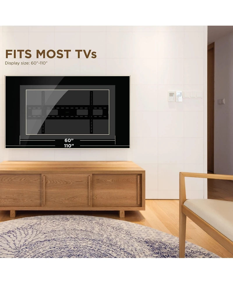 ProMounts Premium Tilt / Tilting Tv Wall Mount For 60" to 110" TVs Up to 165lbs