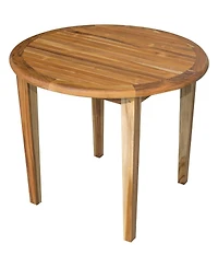 Outdoor Rounded Dining Table – Solid Wood Construction for Garden & Patio