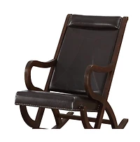 Rocking Chair with Faux Leather Upholstery – Cozy Living Room Chair