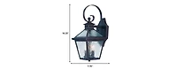 Hammered Glass Wall Light Fixture for Bathroom and Hallway Lighting