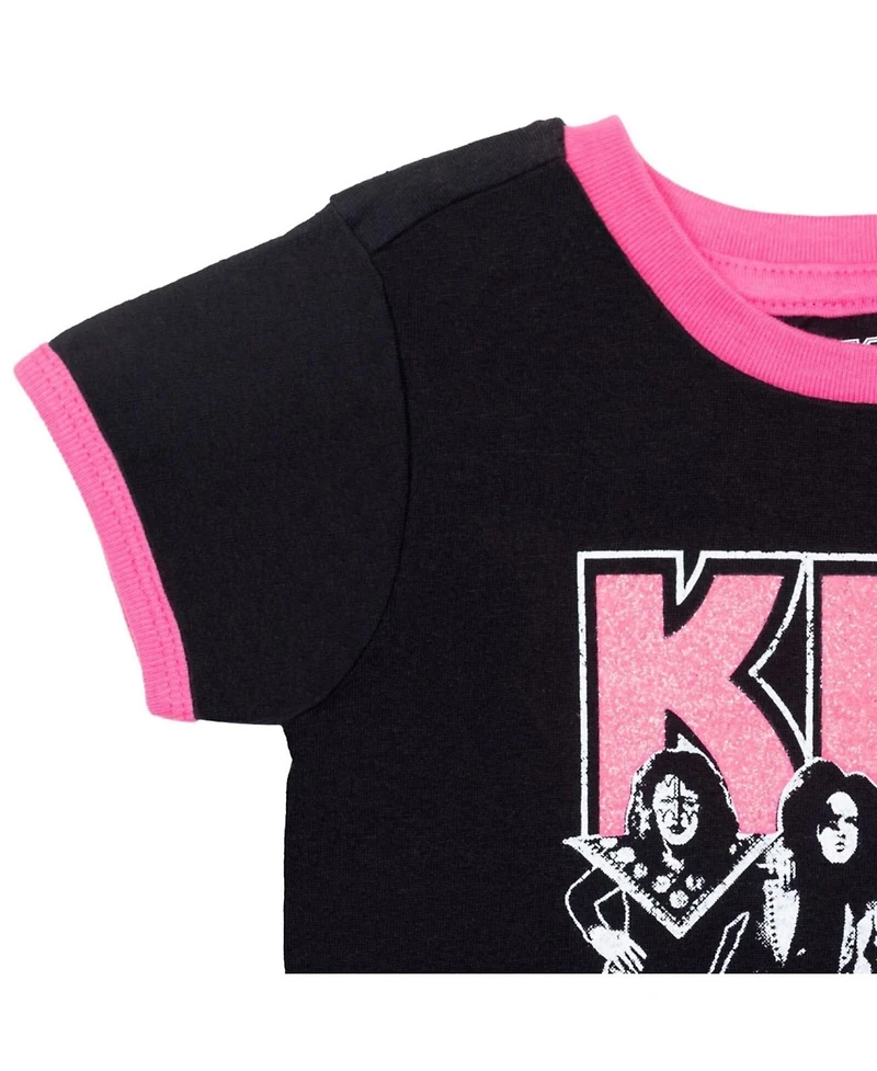 Kiss Rock Band Girls 2 Pack Graphic Short Sleeve T-Shirt Child