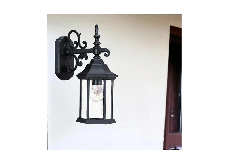 Domed Hanging Glass Lantern Wall Light for Entryway Patio or Hallway