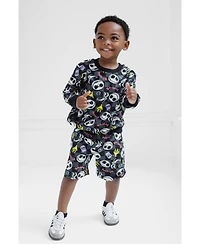 Nightmare Before Christmas Little Boys Disney French Terry Sweatshirt and Shorts