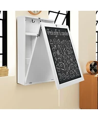 Convertible Wall Mounted Table with A Chalkboard