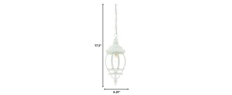White Glass Globe Hanging Light