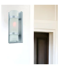 Bronze and White Glass Wall Sconce
