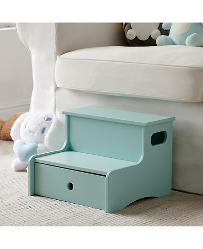 Kings Brand Furniture Wooden Toddler Step Stool for Kids with Storage Bedroom, Bathroom & Kitchen