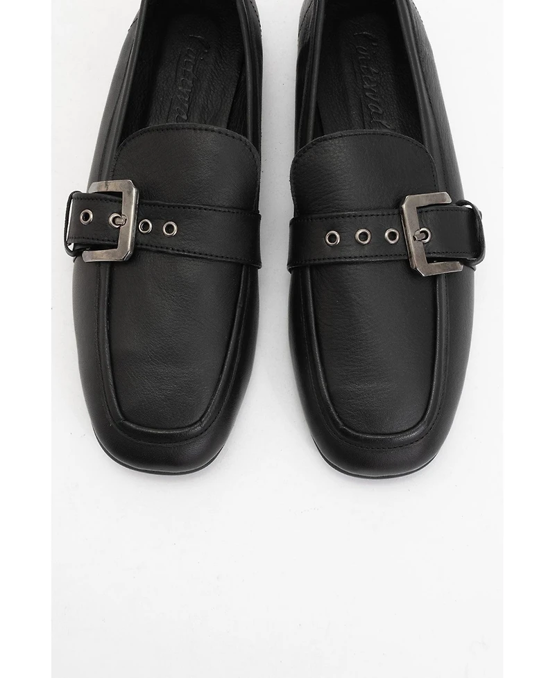 Jade Leather Flat Loafers (Women)