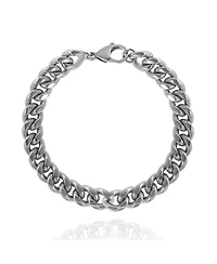 Lucky Brand Men's Silver-Tone Curb Chain Bracelet