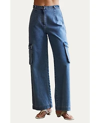 Crescent Women's Mallory Denim Cargo Pants