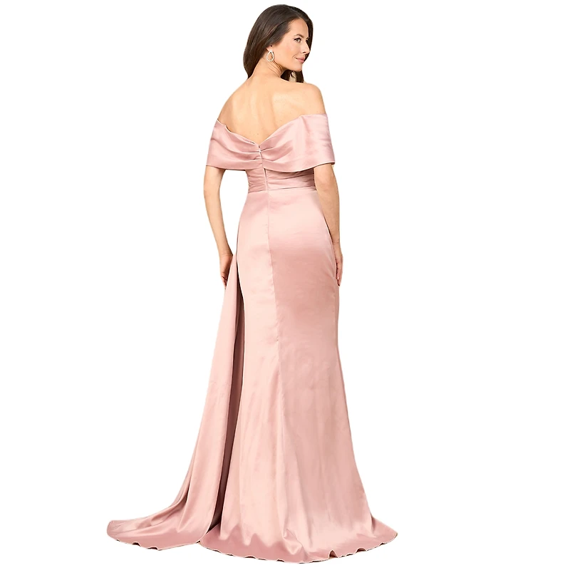 Lara Women's Off Shoulder Satin Dress