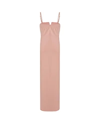 Quiz Women's Scuba Crepe Maxi Dress with 3D Applique Detail