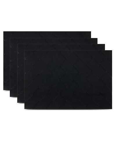 Dainty Home Modena Reversible Premium Leather 12" x 18" Rectangular Placemats Set of 4